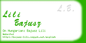 lili bajusz business card